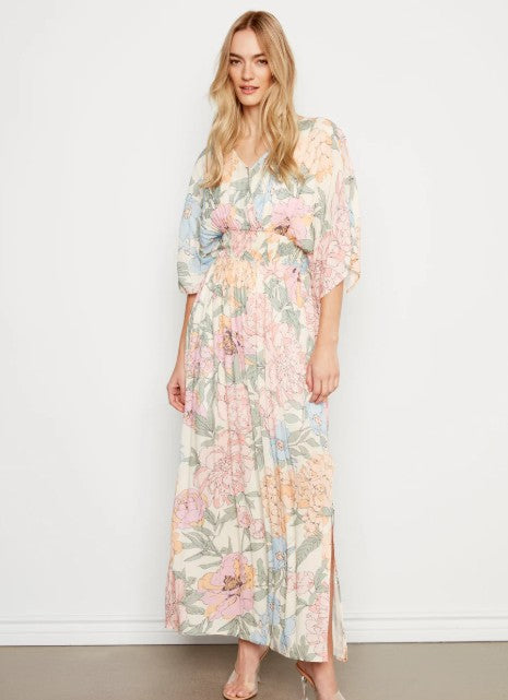 Charlie B Printed Maxi Dress with Side Slit