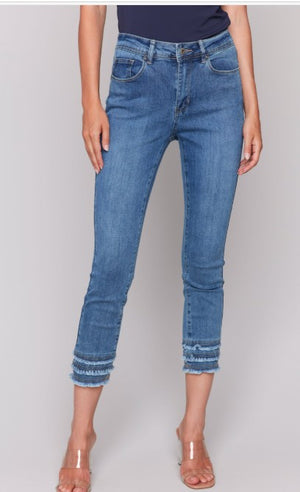 Charlie b Frayed Hem Ankle leg Pant
