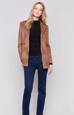 Charlie B Long Faux Suede Jacket