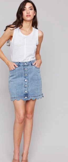 Charlie B Scallop skirt