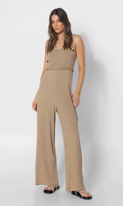 Lost in Lunar Mikah Jumpsuit Latte