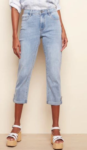 Charlie B Pull on Cropped light blue